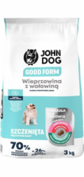 JOHN DOG Good Form Junior Pork with beef - suché krmivo pro psy - 3kg