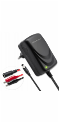 Qoltec Nabíječka AGM GEL STD | Nabíječka 6V/12V | 6W | 5,5x2,1 | Kabel 1,8 m