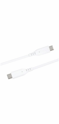 PREMIUMCORD Kabel USB-C na USB-C, 60W, 480Mbps, silikonový, bílý, 1,5m