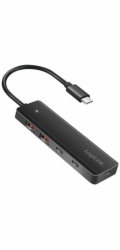 LogiLink USB-C Hub, 4 porty 2x USB-A, 2x USB-C, černý