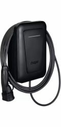 EVCS Nabíjecí stanice Hager witty one 11 kW 3f RFID Bluetooth s kabelem 6,5 m T2