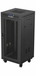 Lanberg FF01-6624-23BL rack 24U Volně stojící rack Černá