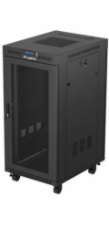 Lanberg FF01-6824-23BL rack 24U Volně stojící rack Černá