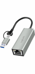 LogiLink Adaptér USB-C na gigabitový Ethernet + USB