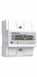 Qoltec Třífázový elektronický elektroměr s resetem | Elektroměr na DIN lištu | 400V | 100A | LCD | LED | 4P