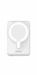 Savio BA-13 externí baterie 10000 mAh Bezdrátové nabíjení Bílá