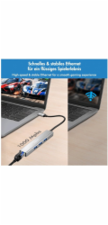 LogiLink HUB USB 3.2 3x USB-A, 1x RJ45 Gigabit Ethernet
