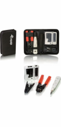 Equip 129503 Netzwerk Werkzeugset Anlegewerkzeug. LAN Tester. Kabelabisolierer und Crimpzange