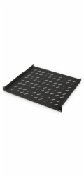 Digitus 19" 1U pevná police pro stojany od hloubky 600 mm 44x482x399 mm, do 15 kg, černá (RAL 9005)