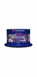VERBATIM DVD+R(50-pack)DoubleLayer/Spindle/8X/8.5GB/Printable/NoID