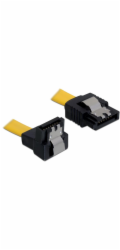 Delock - Kabel SATA - Serial ATA 150/300/600 - SATA (M) pravoúhlý do SATA (M) rovné - 30 cm - palcové svorky - žlutá