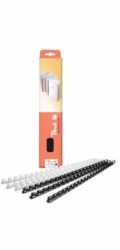 PEACH/OEM Vazací hřbet plastový A4 průměr 8mm černý 25ks