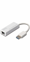 Digitus USB 3.0 adaptér na Gigabit Ethernet , 1x RJ45, USB-A, 10/100/1000Mbps, USB 3.0 XP, Vista, 7, Max OS X, Linux