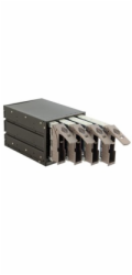 Chieftec SST-3141SAS CHIEFTEC interní box do 5,25" pro 4x SAS/SATA HDD, černý, Hot-Swap, ALU