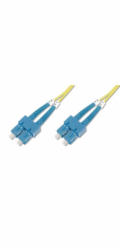 DIGITUS Fiber Optic Patch Cord, SC to SC, OS2, Singlemode 09/125 µ, Duplex, Length 2m