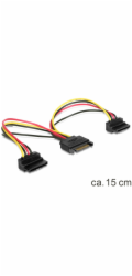 DeLOCK Y-kabel Napájení SATA 15 pin > 2 x SATA HDD