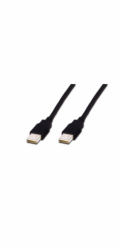 Digitus USB 2.0 Anschlusskabel USB-A (Stecker) > USB-A (Stecker) (schwarz, 1,8 Meter)