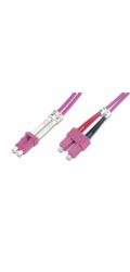 Optický patch kabel Digitus, duplex, konektor LC > SC, multimode OM4