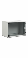 Digitus 7U nástěnná skříň SOHO 370x540x400 mm plné skleněné přední dveře šedá DN-19 07U-S-1 Digitus 7U nástěnná skříň, SOHO, nesmontovaná 370x540x400 mm, plné skleněné přední dveře, šedá
