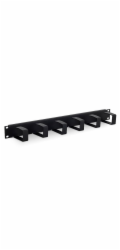 Vyvazovací panel Triton 19", 1U, 6x vyvazovací háček 70 x 40 mm vhodné pro vyšší zatížení