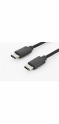 Digitus USB 2.0 Anschlusskabel USB-C > USB-C (schwarz, 1 Meter, PD, Laden mit bis zu 15 Watt)