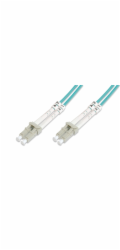 Digitus LWL Patchkabel, Duplex, LC > LC Stecker, Multimode OM3 (türkis, 20 Meter)