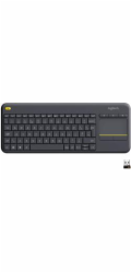 Logitech Wireless Touch Keyboard K400 Plus - EMEA - Czech layout - Black
