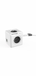 Allocacoc PowerCube Extended USB Grey (1,5m)