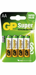 GP alkalická baterie SUPER AA (LR6) 4BL