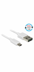 Delock kabel EASY-USB 2.0 Type-A samec > EASY-USB 2.0 Type Micro-B samec bílý 2 m