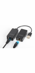 DIGITUS USB Extender, USB 2.0, pro použití s Cat5 / 5e / 6 (UTP, STP nebo SFT) kabelu až 50 m / 164 stop