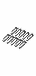 Digitus Kabelführungsbügel für 483mm (19)-Schränke (schwarz, 10 Stück, 2HE, 44 x 100mm)