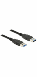 Delock Kabel USB 3.0 Typ-A samec > USB 3.0 Typ-A samec 0,5 m černý