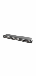LANBERG PATCH PANEL 24 PORT 1U 19” CAT.5E SHIELDED BLACK
