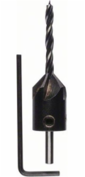 Bosch Spirálové vrtáky do dřeva se záhlubníkem  4mm