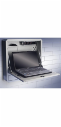 Technický bezpečnostní kabel Nástěnná bezpečnostní skříň pro notebook s policí a zámkem (026845)