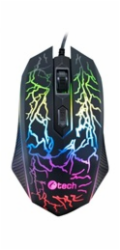 C-Tech Tychon GM-03P herní myš, casual gaming, herní, 7 barev podsvícení, 3200DPI, USB
