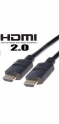 PremiumCord HDMI 2.0 High Speed + Ethernet kabel, zlacené konektory, 0,5m