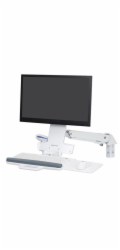 Ergotron StyleView Sit-Stand Combo - Montážní sada (kloubové rameno, zásuvka pro klávesnici) - pro LCD displej / PC vybavení - hliník, vysoce kvalitní plast - bílá - velikost obrazovky: až 24" - montá