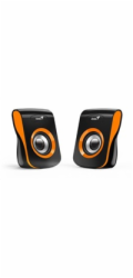 GENIUS repro SP-Q180 Orange, 2.0, 6W, USB napájení, 3,5" jack, černo-oranžové