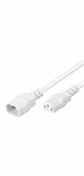 PREMIUMCORD Prodlužovací kabel síť 230V, C13-C14, bílý 3m
