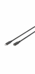 Digitus USB 2.0 Verlängerungskabel, USB-C Stecker > USB-C Buchse (schwarz, 1,5 Meter, PD 60 Watt)