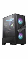 MSI skříň MAG FORGE 100R/ bez zdroje/ levé temperované sklo/ 2x 120 mm A-RGB fan/ 2x USB3.0/ 1x 120 mm fan/ černá