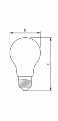 LED žárovka PHILIPS, A60, E27, 10,5 W, 1521 lm, 2700 K