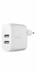Belkin BOOST CHARGE™ Duální 24W USB-A nástěnná nabíječka, bílá