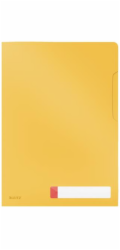 LEITZ L Desky na dokumenty  Cosy A4, neprůhledný PP 200 mic, 3 ks, teplá žlutá