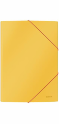 LEITZ Desky  Cosy hebké se 3 chlopněmi a gumičkou, kartonové teplá žlutá