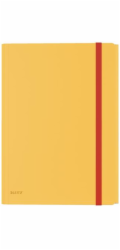 LEITZ Desky A4  Cosy hebké se 3 chlopněmi, vnitřní kapsou a gumičkou,  teplá žlutá