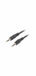 LANBERG Minijack 3.5mm M / M 3 PIN kabel 1,2m, černý