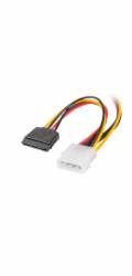 Lanberg Molex (M) na 2x SATA (F) kabel 15cm CA-HDSA-11CU-0015 LANBERG Molex (M) na 2x SATA (F) kabel 15cm